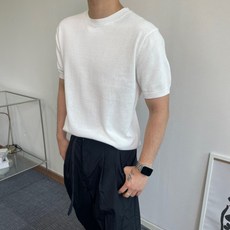 남자여름린넨니트