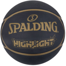 ETC 스팔딩 하이라이트 골드 농구공 블랙 7호, one color