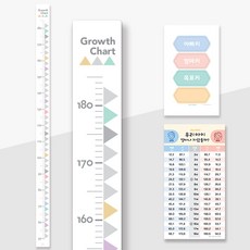 젤리박스 슬림 키재기자 감성 디자인 성장 키재기 growth chart, 플래그s, 1세트