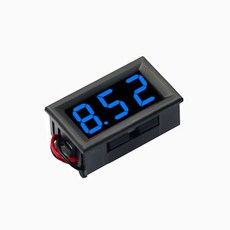 자동차 전압 디지털 전압계 패널 미터 DC 4 5V 30V 적색 청색 녹색 6V 12V 전기 오토바이, 1개, 02 4.5V-30V Two Wire
