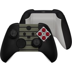 eXtremeRate Xbox Series X S 컨트롤러용 익스트림레이트 풀 케이스 및 버튼 DIY 교체 스킨 페이스 플레이트 뒷 커버 D패드 트리거 썸스틱 부품 세트 코어, Classic NES Style, 1개