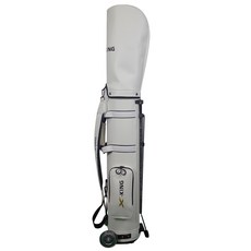 버킷 클래식 골프백 골프캐디백 경량 스탠드백 골프 하프백, 흰색(바퀴 포함)