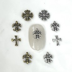 고네일 / 메탈 크롬네일 크롬파츠 십자가 6종 택1(5개입)젤네일 파츠네일 네일파츠