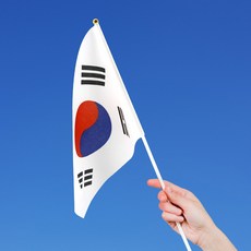 태극기 수기 25개입 미니 소형 일체형 국기 국경일 응원 행사 손태극기, 25개