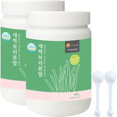 하루입애 국내산 새싹보리 분말 + 스푼, 2통, 180g