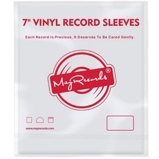 50pcs 7인치 비닐 레코드 겉소매 투명 플라스틱 소매 LP 앨범 커버용 보관 보호대 두께 4mil, 7 inch