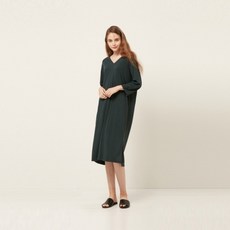브이넥 저지 롱 원피스 PJ3CO801