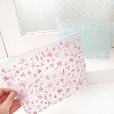 도매빅뱅 투명 멀티 파우치 - 스몰 핑크 패션/파우치/나일론/PVC/지퍼형