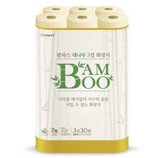 팜파스 뱀부 두루마리휴지 대나무화장지 3겹27m30롤, 30롤, 1개