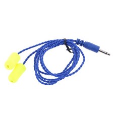  3.5mm 견고한 무선 노이즈 취소 폼 이어 버드 모노 레이싱 스피커 헤드폰 헤드셋 케이블, 검은색 