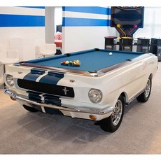 carpooltables 1965 Shelby Mustang Car Pool Table 당구대, 화이트 블루