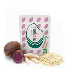 산골쌀참 유기농 유아 자색고구마스틱 스낵 과자 25g, 6개