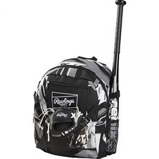 Rollings | REMIX 야구 & 소프트볼 장비 가방 T-Ball / Rec Travel Backpack Duffel 옵션, Backpack - Black