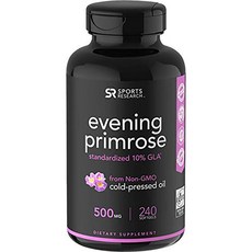 스포츠 리서치 달맞이꽃 종자유 500mg 240 소프트젤 감마 리놀렌산 GLA, 240정, 1개