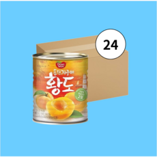 동원 지중해 황도 복숭아, 820g, 24개