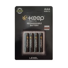 렉셀 Lexel e-Keep 고용량 AAA 충전지 1000mAh 4개입 1개, 12개입, 2개