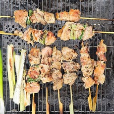 브라질 순살 닭 꼬치 야키토리 길거리닭꼬치 캠핑 닭꼬치 야끼도리 바자회음식, 5개, 46g