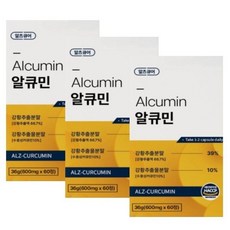 알츠큐어 알큐민 60정 3통 디데일리 428831, 3개