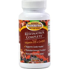 [Resveratrol] 레스 비나 트롤 컴플리트 캡슐 60 개 카운트-레스베라트롤 보충제는 케르세틴 포도씨 추출물 비타민 D3 및 CoQ10으로 건강한 노화 심장 건강 및, 1set, 1set