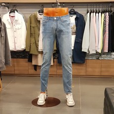 닉스 "최고의 착용감과 얇은 쿨 원단의 만남!!" 저온스 부분밴딩 일자 핏 청바지 NOMDDS104
