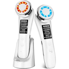 Munyday ems 미안기 초음파 LED 이온 도입 5모드 3단계 온열케어 USB충전 다기능 화이트