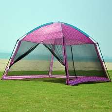 캠핑 그늘막 텐트 원터치 셀터 돔 쉘터 가림막 메쉬 타프, 3.3m 핑크