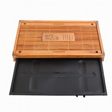 고급 대나무차판 서랍형 퇴수기 차반, 1개