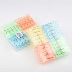 파스텔 빨래집게 빨래건조 세탁용품 20P 욕실집게 고리집게 속옷집게, 상세페이지참조, 1개