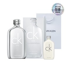 [공식수입원] 캘빈클라인 CK ONE 플래티넘 100ml+CK ONE 15ml 향수+브랜드쇼핑백, 단품