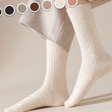 꼬임 디자인 장양말 발보온 짱짱한 양말 보들보들삭스 스판 41523EA, 02꽈배기장목-핑크