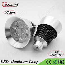 10 pc 5 w 직경 64x77mm led alumimun 램프 마운트베이스 케이스 키트 소프트 호스 스포트 라이트/전구/미러 전면 램프 테이블 조명, Sliver