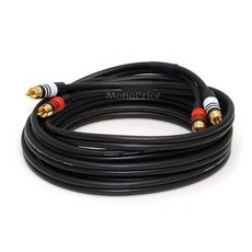 Monoprice 105347 10-Feet 22AWG Premium 2 RCA Plug to 2 RCA P/14351734