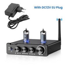 AIYIMA 6K4 진공 담즙 튜브 프리앰프 스테레오 블루투스 QCC3034 트레블 미듐 베이스 톤 조절이 있는 HIFI 프리앰프 Aptx 프리앰프., EU 플러그가 있는 프리앰프, 03 T2 with EU