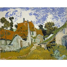 Street in Auvers-sur-Oise 아트포스터 감성선물 고흐, 그림만(매트지), 21x26.8