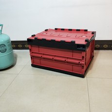 쉘프 컨테이너 캠핑 우유 밀크 박스 일식 공업용 접이식 수납함 야외 운반 플라스틱 상자, 05 블랙오렌지