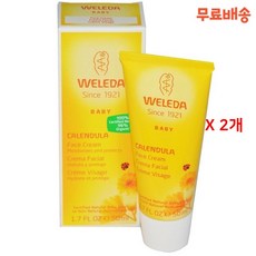 Weleda 베이비 칼렌듈라 페이스 크림 50ml X2팩, 1개