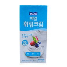 Maeil 하늘색 매일유업 휘핑크림 35% 1L, 5개
