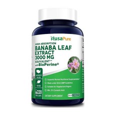 누사푸어 바나바잎 추출물 250mg NusaPure Banaba leaf 200캡슐, 1개