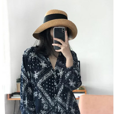 특 수출.대감 마님. 공용가벼운 폴딩으로 변형되지 리본 캐주얼 밀짚모자 여
