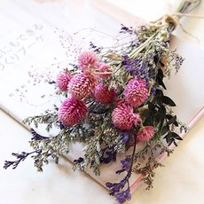 [더봄/프리저브드플라워] 천일홍&미스티블루 미니꽃다발, 단품