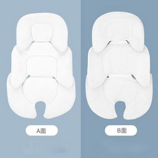 유모차 쿠션 자동차 시트 삽입 유모차 시트 쿠션 베개 매트리스 통기성 메쉬 라이너 매트 보온 매트리스, [02] 1pc White, 1개
