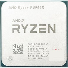 AMD 라이젠 95900X R95900X 3.7GHz 12코어 24스레드 CPU 프로세서 7N L364M 105W 100000000061 소켓 AM4 GLT666 - 라이젠95900x