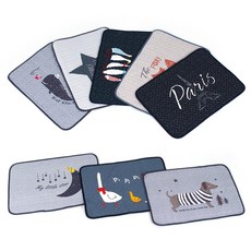 DURI 뽀송 순면 워싱 발매트 주방매트 15종, PIPIPI