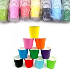 칼라종이컵 50개입 단색 혼합 컵쌓기 놀이 만들기재료 어린이집 유치원 초등학교, 1개, 연두