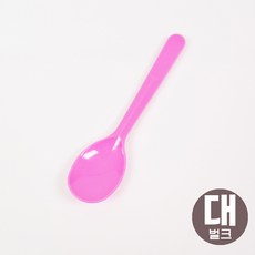 원포장 아이스크림 스푼 대 핑크 벌크, 500개입, 1개