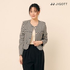 [백화점 정품 출고] JJ지고트 여성 아우터 하운드투스 시퀸 라운드넥 재킷 트위드자켓 포멀 캐주얼자켓