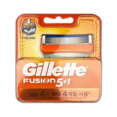 퓨전 5중 4P 면도날 기날 퓨젼면도, 4개입, 1개