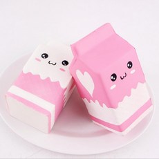 2 개/갑 팩 짜기 kawaii 우유 상자/수/병 squishy 소프트 느린 상승 전화 스트랩 펜 던 트 롤 pu 귀여운 antistress 장난감 선물, 2 Pcs