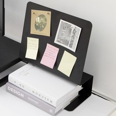 [하부공간활용] 스톤힐 MB-01 메모판 책상 자석 메모 보드판 메탈 마그네틱, 마그네틱 메모보드 블랙-높이8cm