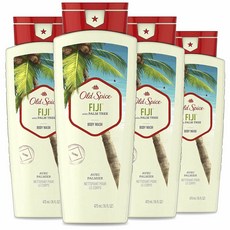 Old Spice Fiji Scent Body Wash for Men 올드 스파이스 남성 피지 향 바디워시 16oz(473ml) 4팩, Fiji Body Wash_ 4 Pack